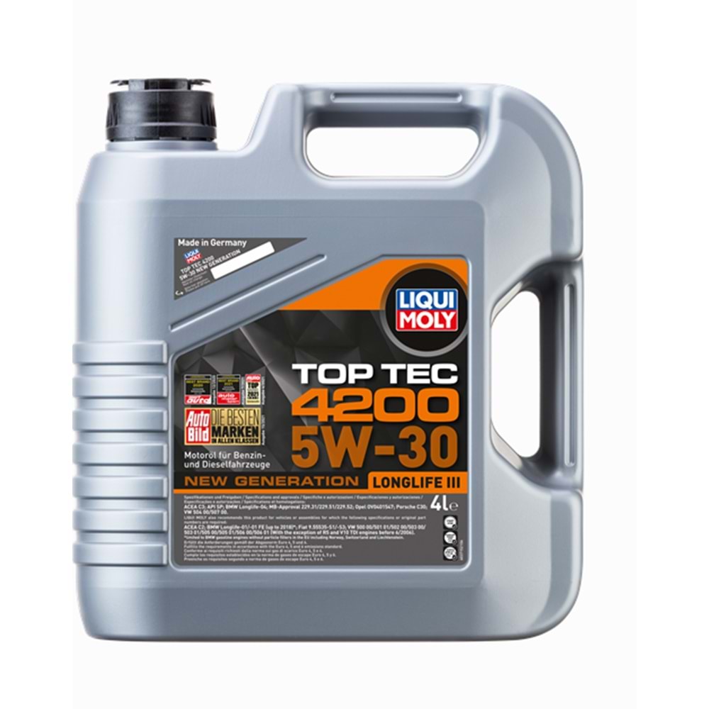 3715 LIQUI MOLY TOP TEC 4200 NEW GENERATION 5W/30 4 LT