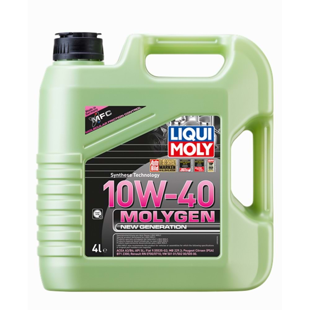8538 LIQUI MOLY MOLYGEN NEW GENERATION 10W/40 4 LT