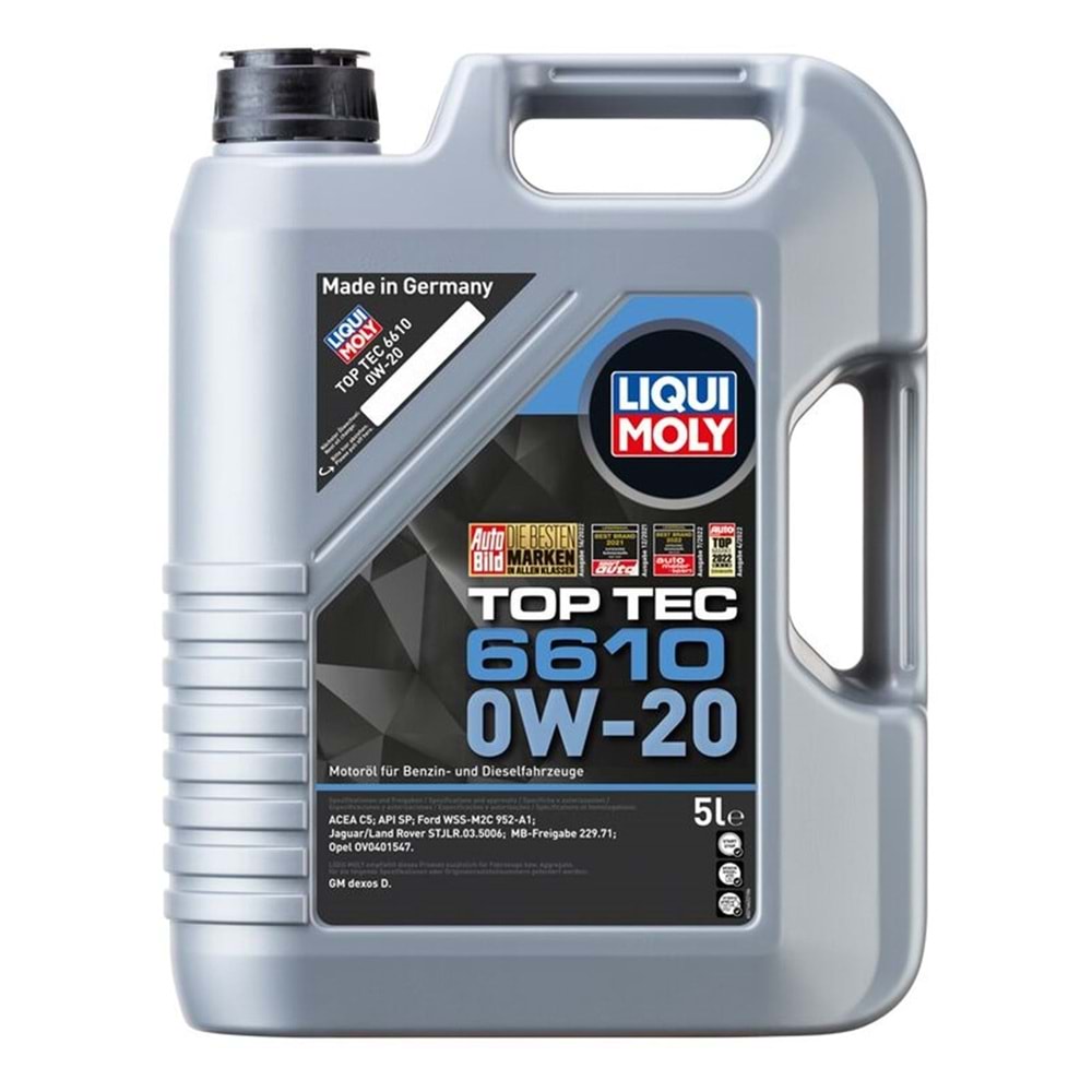 21662 LIQUI MOLY 0W/20 MOTOR YAĞI TOP TEC 6610 5 LT