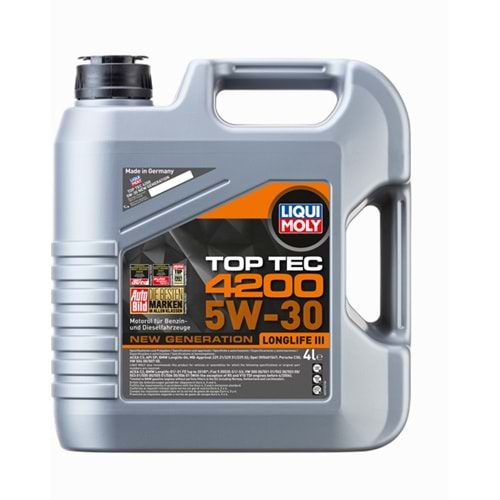 3715 LIQUI MOLY TOP TEC 4200 NEW GENERATION 5W/30 4 LT