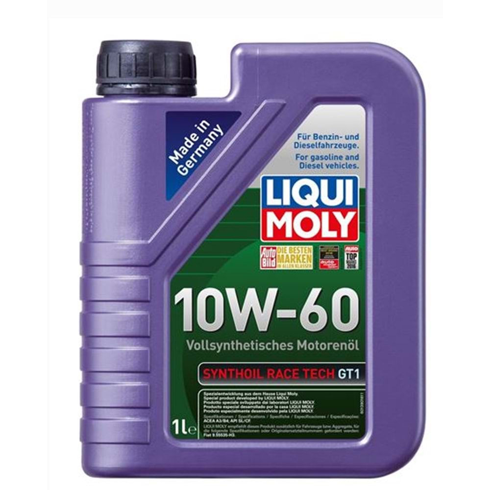 8908 LIQUI MOLY SYNTHOIL RACE TECH GT1 10W/60 1 LT